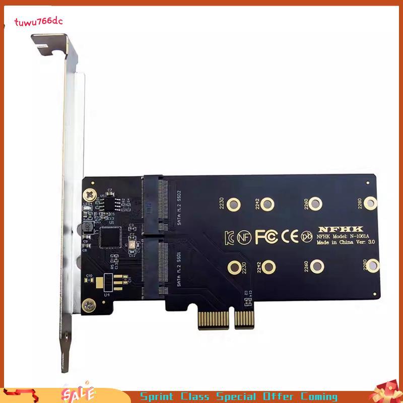 [Entrega Rápida BR] Adaptador PCI-E Para M2 Express X1 2 Portas B Key M . 2 NGFF SATA SSD PCIE M2 Placa De Expansão Rise