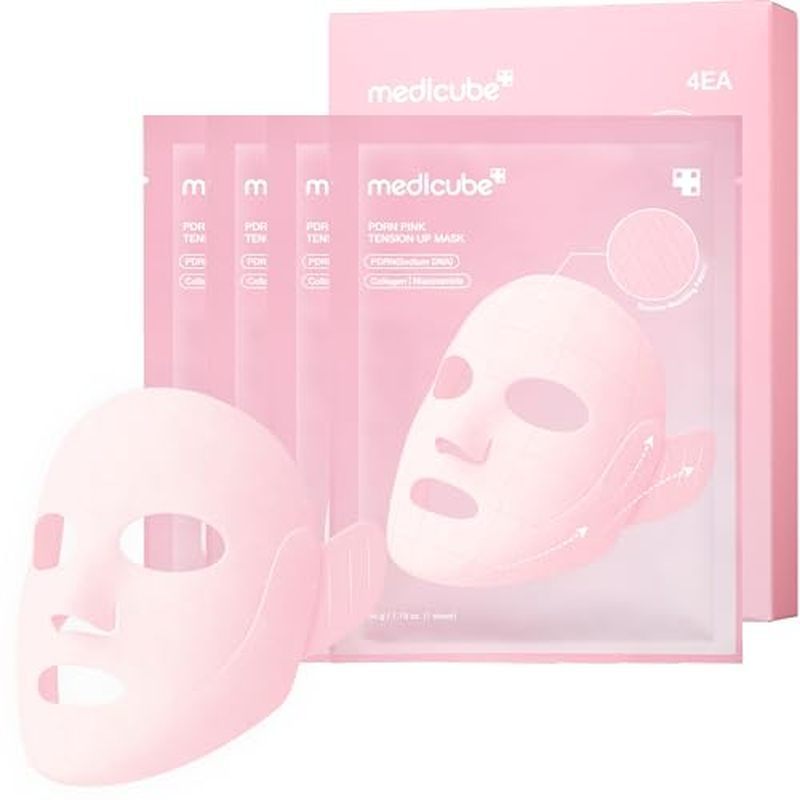 Máscara Chin Salmão Linha V Para | Cuidados Com A Pele Coreanos , Cafeína Medicube Full Face Contoured PDRN Rosa Cuidado