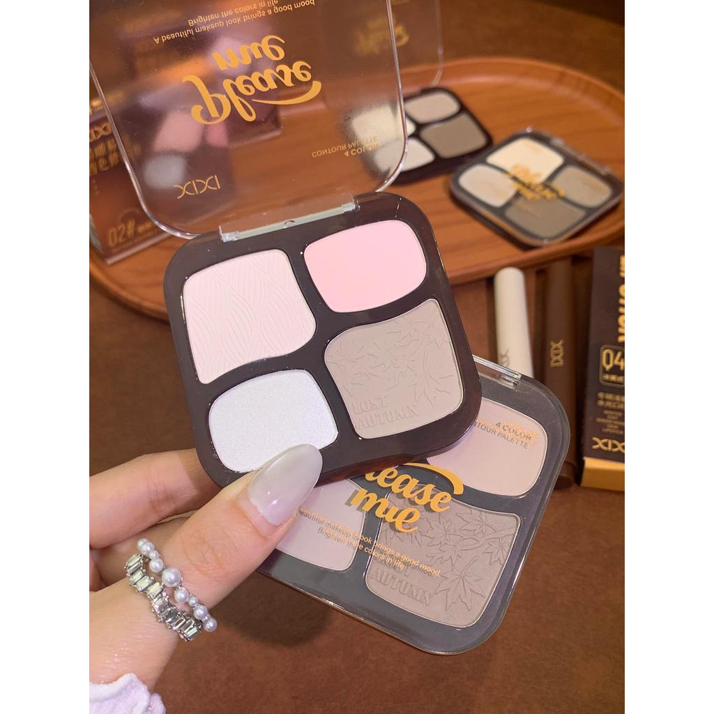 XIXI Blush paleta de contorno de alto brilho fosco estroboscópio iluminando sombra de nariz silhueta sombra de olho baix