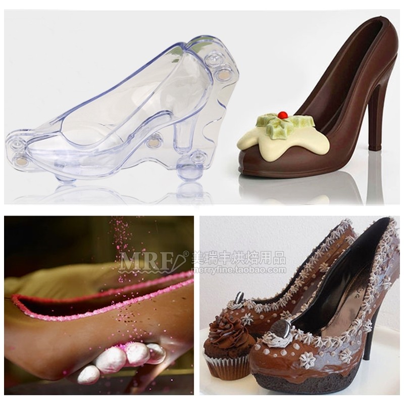 Molde de bolo de salto alto feminino, gelatina de chocolate, doces, cristal, açúcar, arte, faça você mesmo, molde de cho