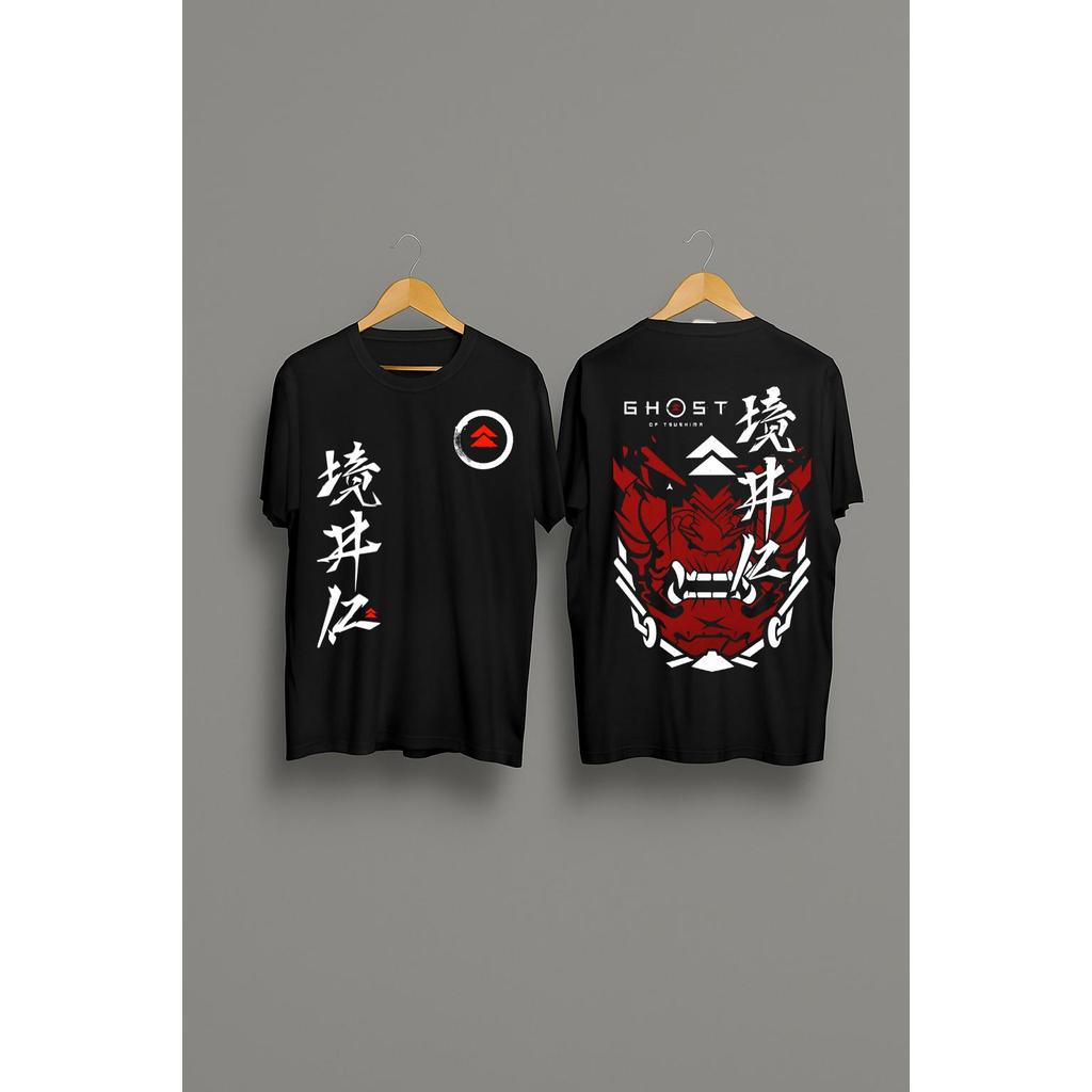 Camiseta Masculina Feminina Estampa Ghost of Tsushima Jin Sakai Dupla Face Game T-shirt Unissex Streetwear Envio Imediat
