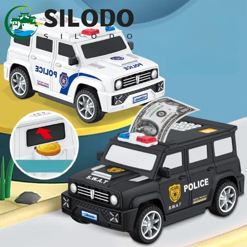 SILODO Caixa De Dinheiro Moeda Pode Crianças Brinquedos Economize Senha De Impressão Digital Swat Modelo De Carro
