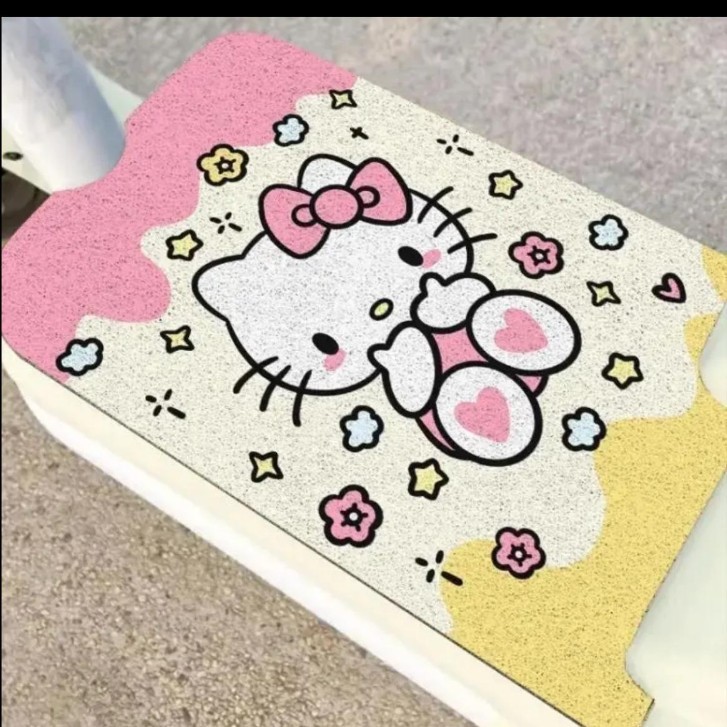Tapete para Scooter Elétrico da Série Hello Kitty, Tapete de Pedal com Laços de Arame Espessado e Resistente ao Desgaste