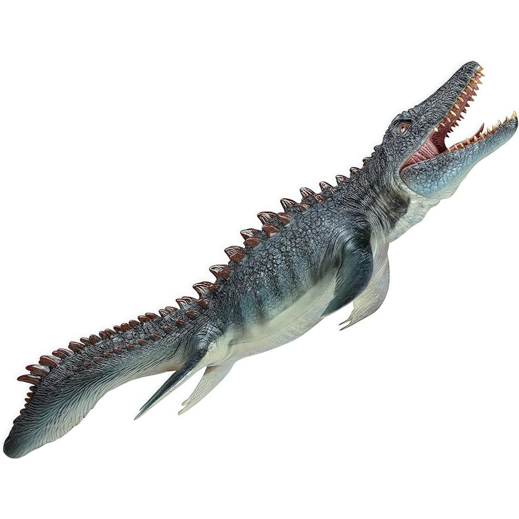 Brinquedo Dinossauro Mosassauro Gemini&Genius, Figura Realista com Mandíbula Móvel, Monstro Marinho Grande de 13,4" (34 