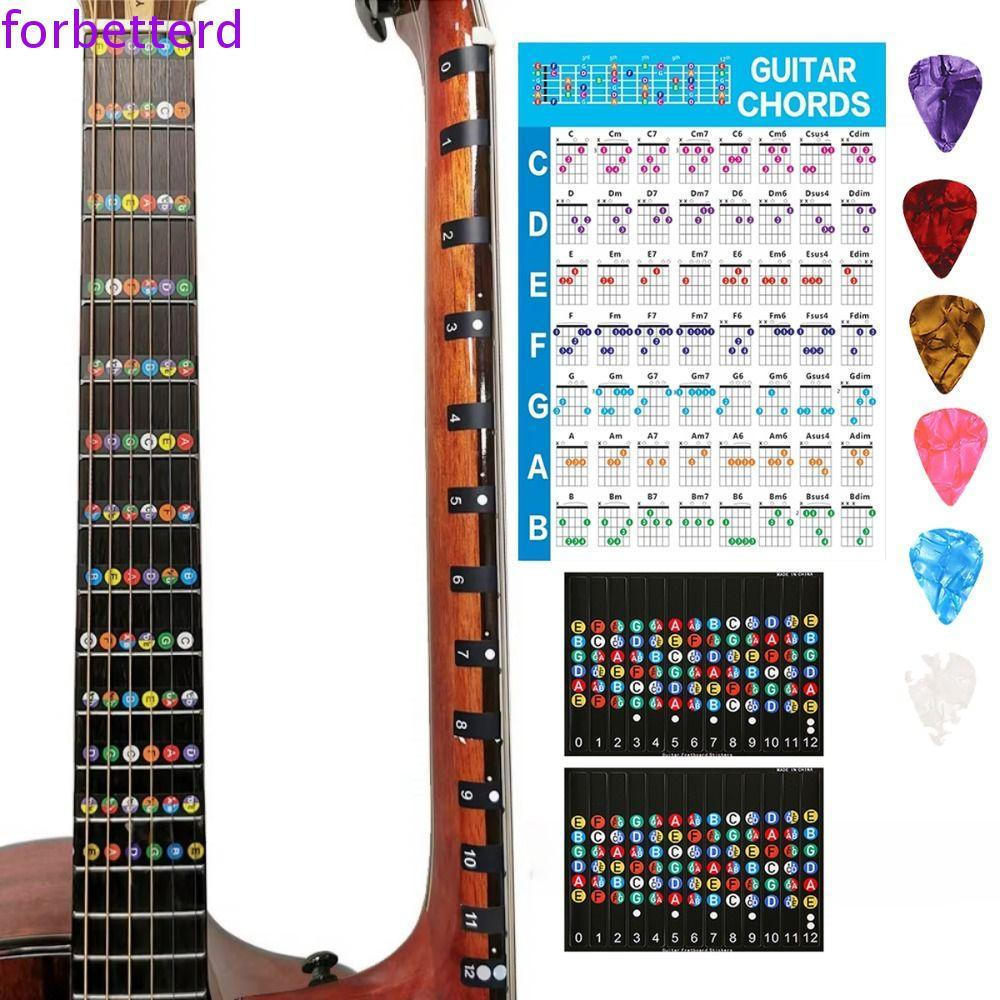 Pôster De Acordes De Guitarra FORBETTERD , Gráfico Prática Não Gritante De Papel Revestido , De Vinil Impresso