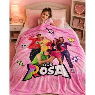 Manta Quetinha Infantil 1,5x2,2 Tema Os Rosas Emily Vick Lançamento Malha Soft Confortavel