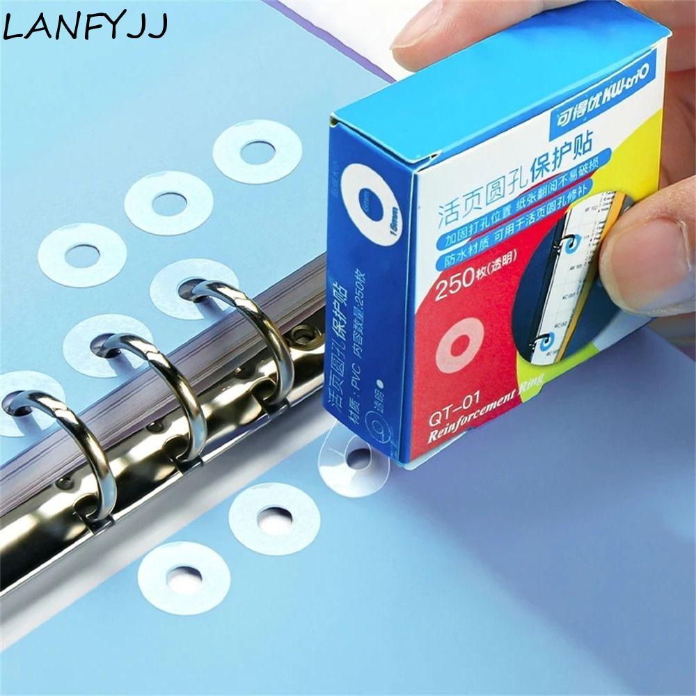 LANFYJJ Buraco Perfurador Protetor Escritório 250 Pçs Anel De Reforço Folha Solta 15mm Estudante Adesivo De Papel De Lig