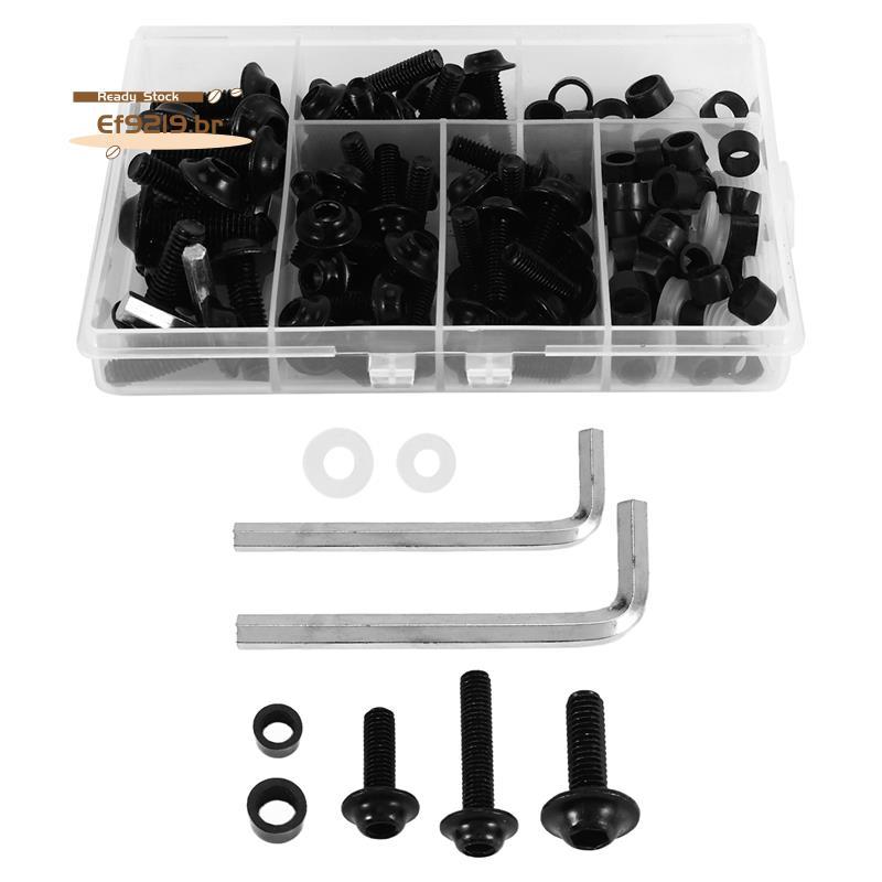 [Oferta Especial E] 158 Pcs Universal Motocicleta Carenagem Parafusos Porcas Kit Moto Corpo De Trabalho Para YZF R1 R6 R