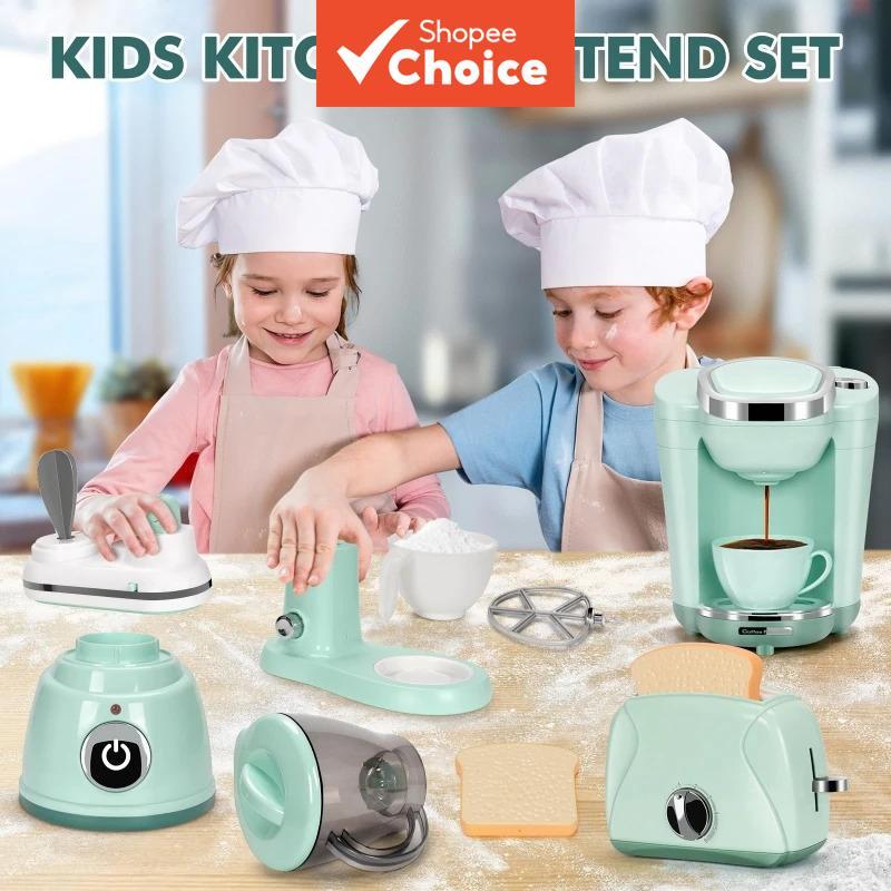Conjunto de Eletrodomésticos para Brincadeira de Faz de Conta Infantil: inclui Máquina de Lavar, Juicer, Torradeira,
