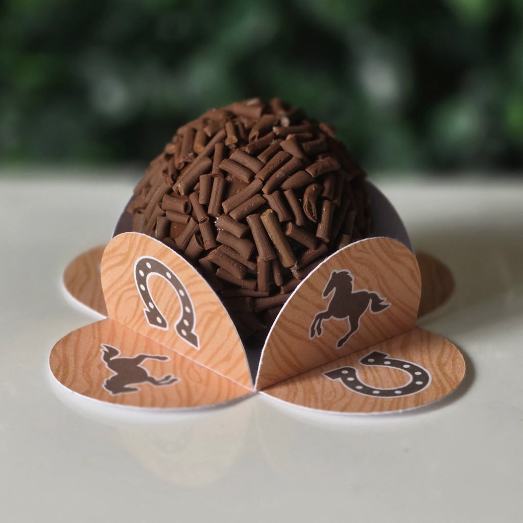 100 Forminhas para doces de 3cm CAVALO COWBOY COUNTRY brigadeiro docinhos kit festa lembrancinhas mimos personalizadas
