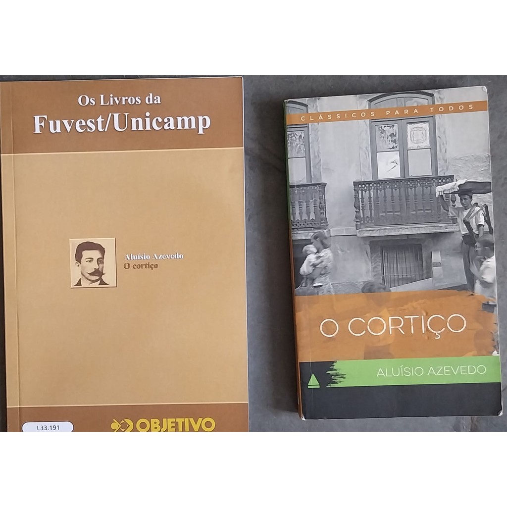 LIVRO, KIT(2), VESTIBULAR, 1. O CORTIÇO, 2. OS LIVROS DA FUVEST /  UNICAMP, O CORTIÇO, ALUÍSIO AZEVEDO