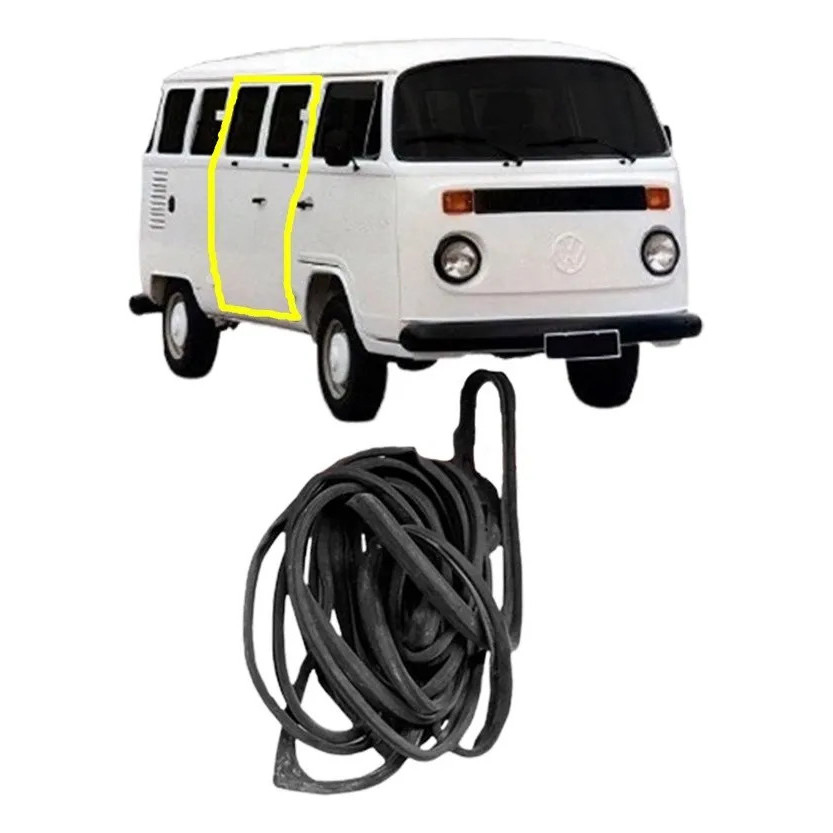 Jogo Borrachas Completo Da Porta Do Meio Lateral Kombi Clipp