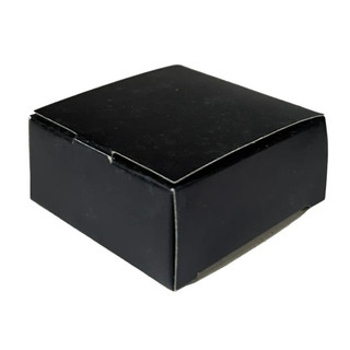 20 Caixas para Joias de Papel - BJ2 - 7x7x3 c/20 un. Preta - Alta Qualidade