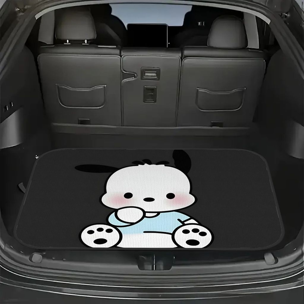 Pacote de 1 peça Tapete de porta-malas de carro Sanrio Pacha Dog, forro de porta-malas adequado para animais de estimaçã
