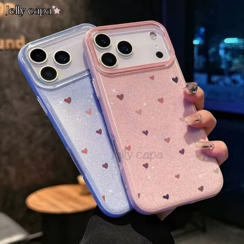 Para Samsung S26 Ultra S25 S24 Plus S23 FE S22 S21 S20 A17 A07 A06 A15 A16 A56 A36 Glitter Coração Caso De Telefone Xian