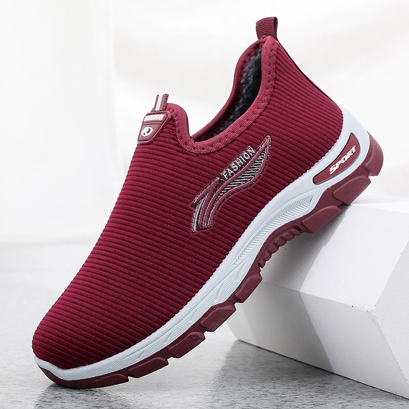 Inverno velo-velo sapatos esportivos quentes idosos sapatos de caminhada velho pequim sapatos de pano feminino sapatos d