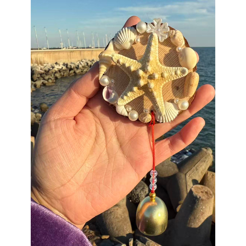Shell vento carrilhão geladeira adesivo criativo artesanal quarto sala de estar decoração pingente viagem comemorativo r