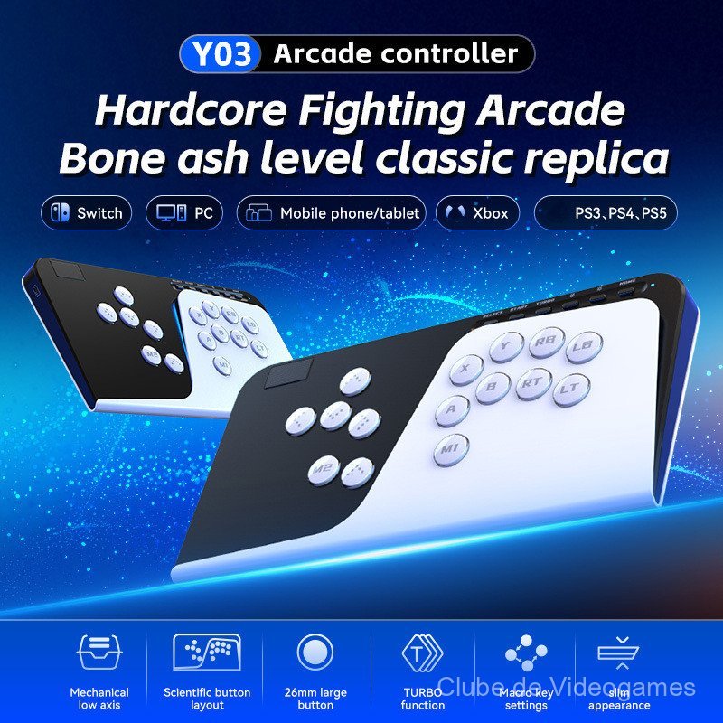 Compatível com Hitbox, adequado para NS Xbox PS5, The King of Fighters 6, Street Fighter, Tekken, joysticks de jogos, te