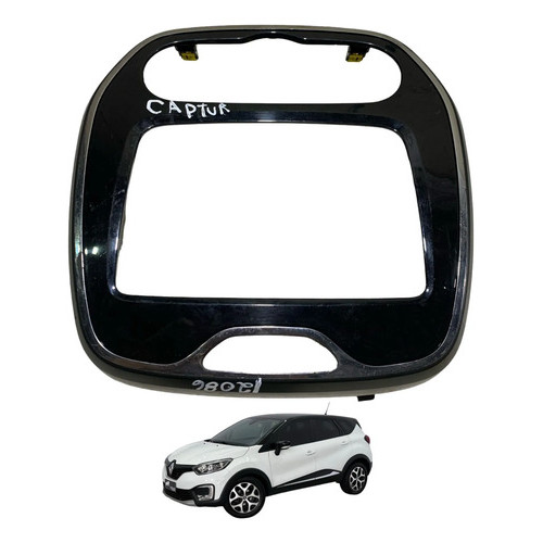 Moldura Central Painel Multimídia Renault Captur 2017 A 2019 Preto