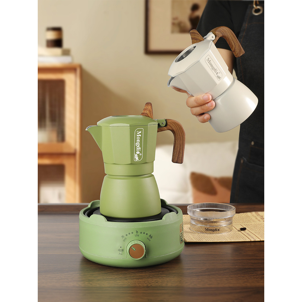 Moka pote válvula dupla doméstico pequeno café fazendo pote italiano máquina de café Espresso extração pote mão Brew caf
