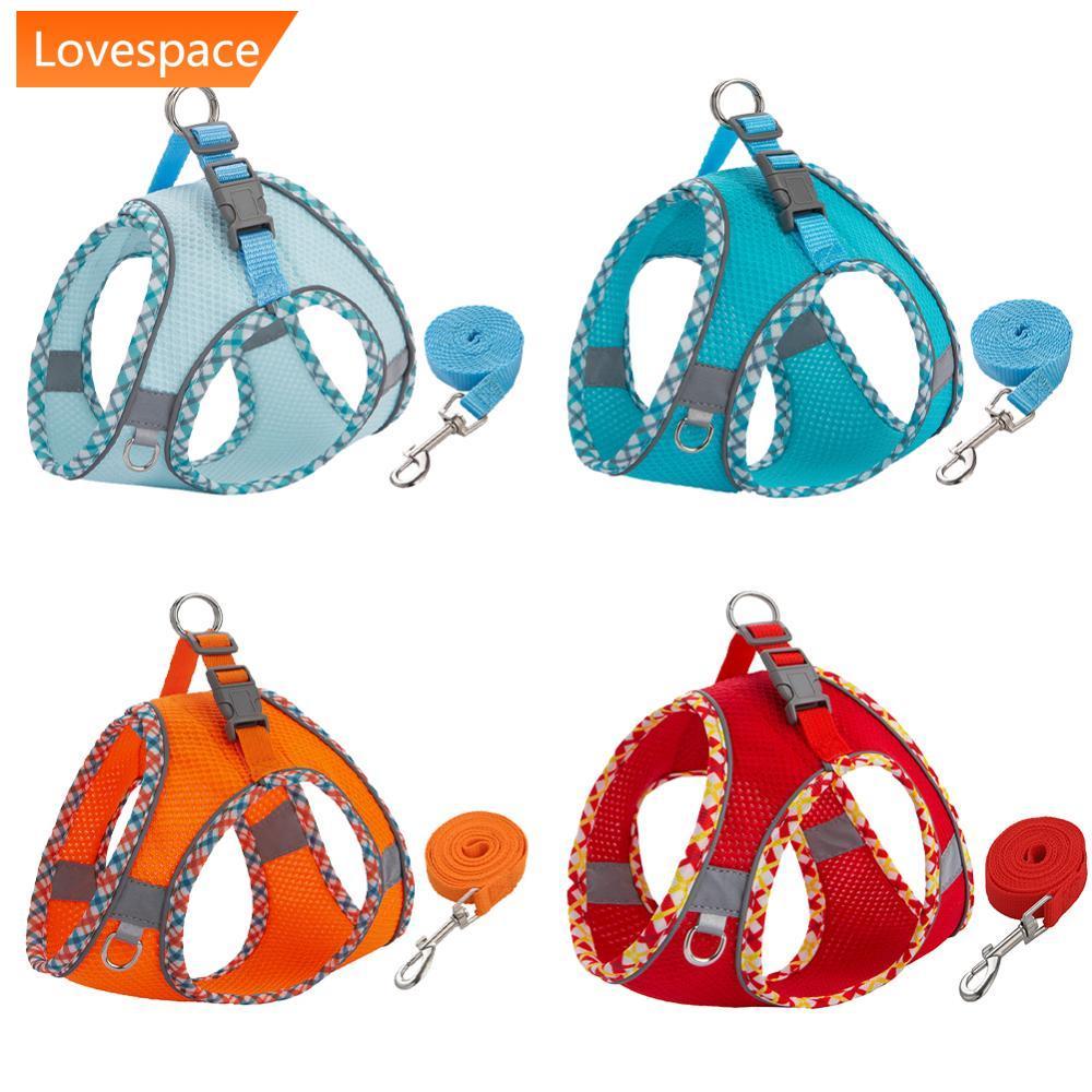 LS-STORE Arnês Para Cães De Estimação Pequeno E Médio Uso Ao Ar Livre Conjunto De Colete Respirável Ajustável Filhotes G
