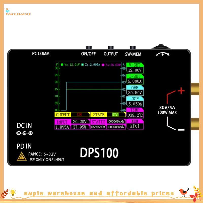 Ypdclarkbrs4dps100 30V 5A Fonte De Alimentação DC Portátil Saída 100W Digital CNC Ajustável Estabilizada Tipo-C Entrada