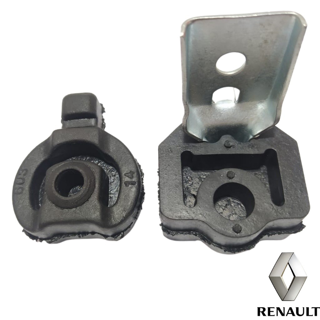 Kit 2 Coxim Escapamento Renault Clio Traseiro Intermediário