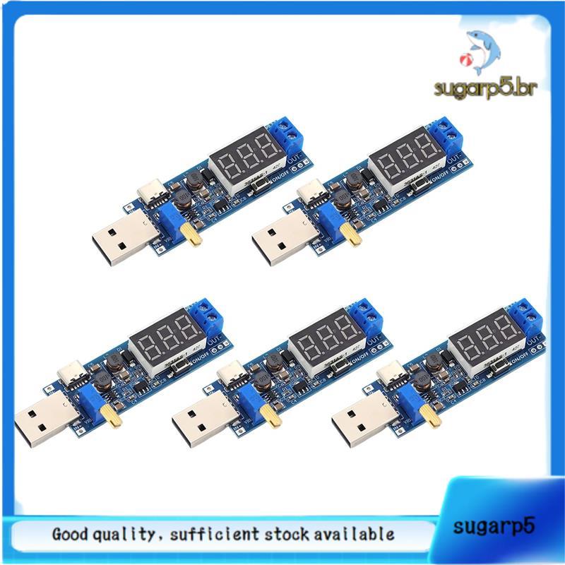 Conversor Step UP/Down Alimentado Por USB , Módulo De Reforço De Energia Micro Ajustável , DC 5V Para 1.2V-24V , Fonte D