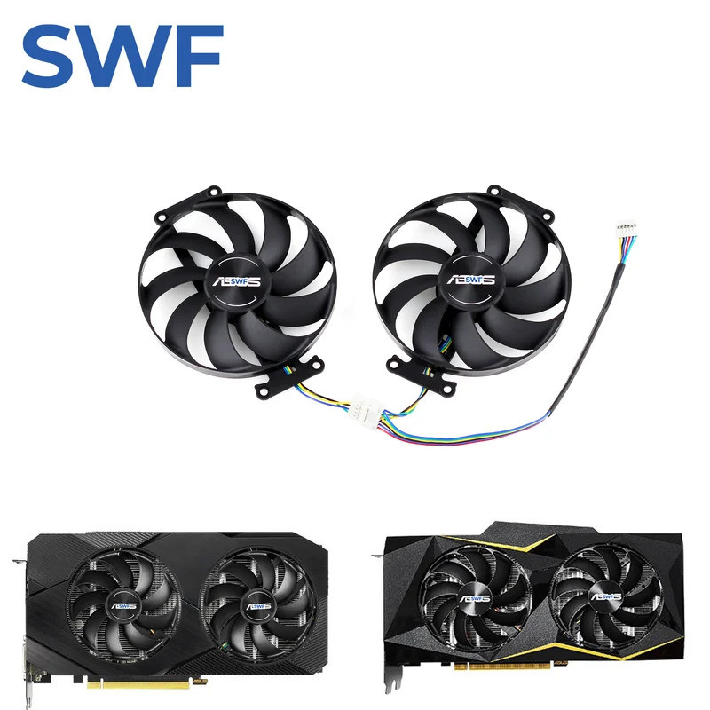 - T129215ventilador De Refrigeração Su Para ASUS GTX 1660 Ti RTX 2070 Duplo EVO OC Placa Gráfica Cooler Ventilador FDC10