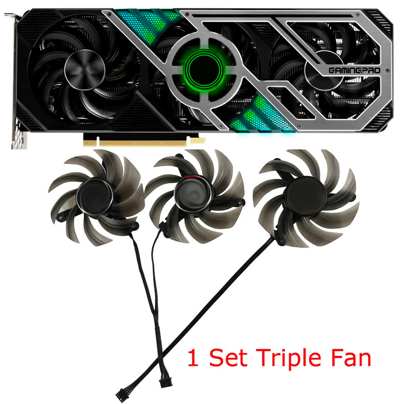 - Ventilador De Placa Gráfica GPU , 82MM FD8015U12D , Para Palit GeForce RTX 3080 3060 3070 Ti 3080Ti Gamingpro OC , Sub