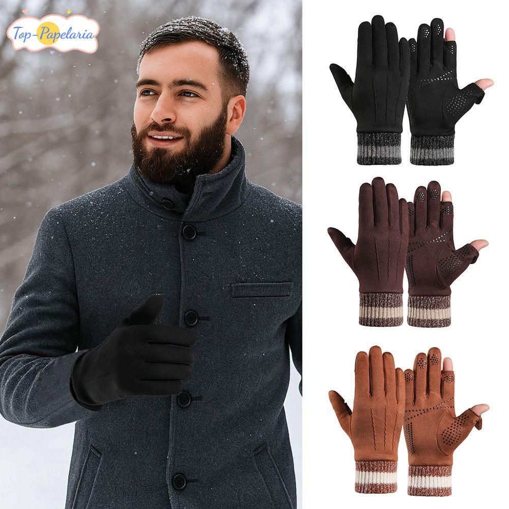 Luvas De Inverno Perfumadas , Tela Sensível Ao Toque Do Dedo Da Aleta Tocável Condução Espessadas