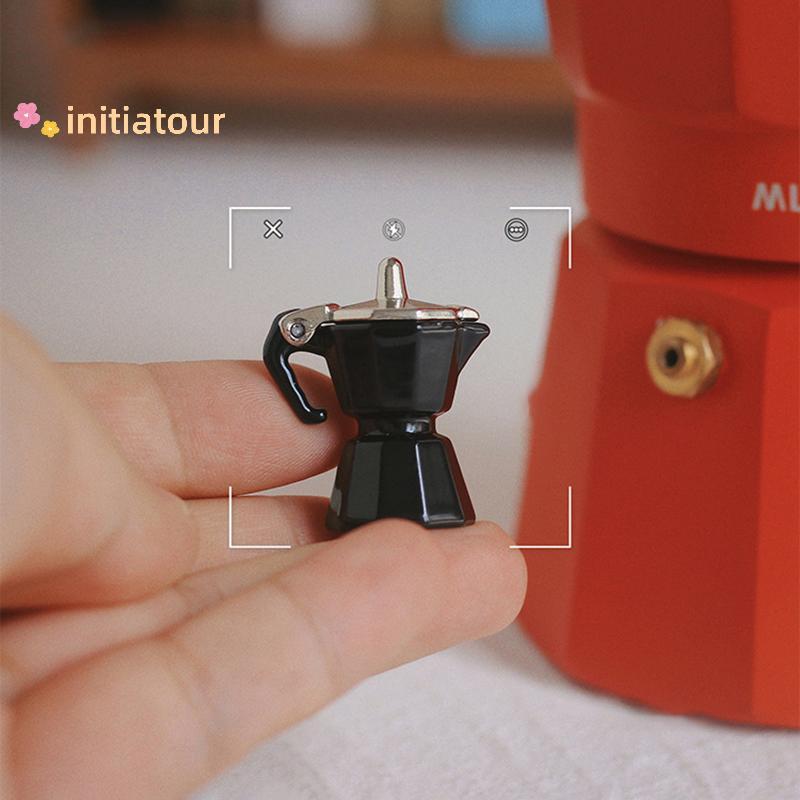 [Init-t] Simulação De Brinquedo De Cena Em Miniatura , Mini Cafeteira , Casa De Bonecas , Utensílios De Café , Modelo Pa