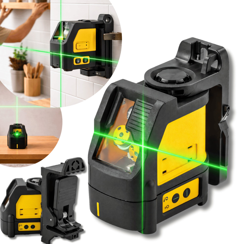 Nível a Laser Verde Profissional 50m 2 Linhas H/V Autonivelante Alta Precisão Uso Interno e Externo