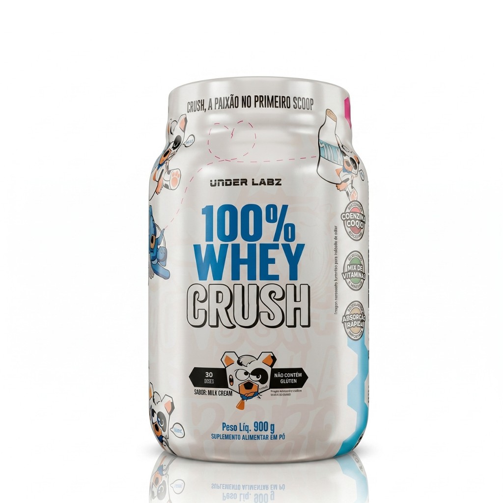 Whey Protein 100% Whey Crush 900g Under Labz C/coenzima Q10