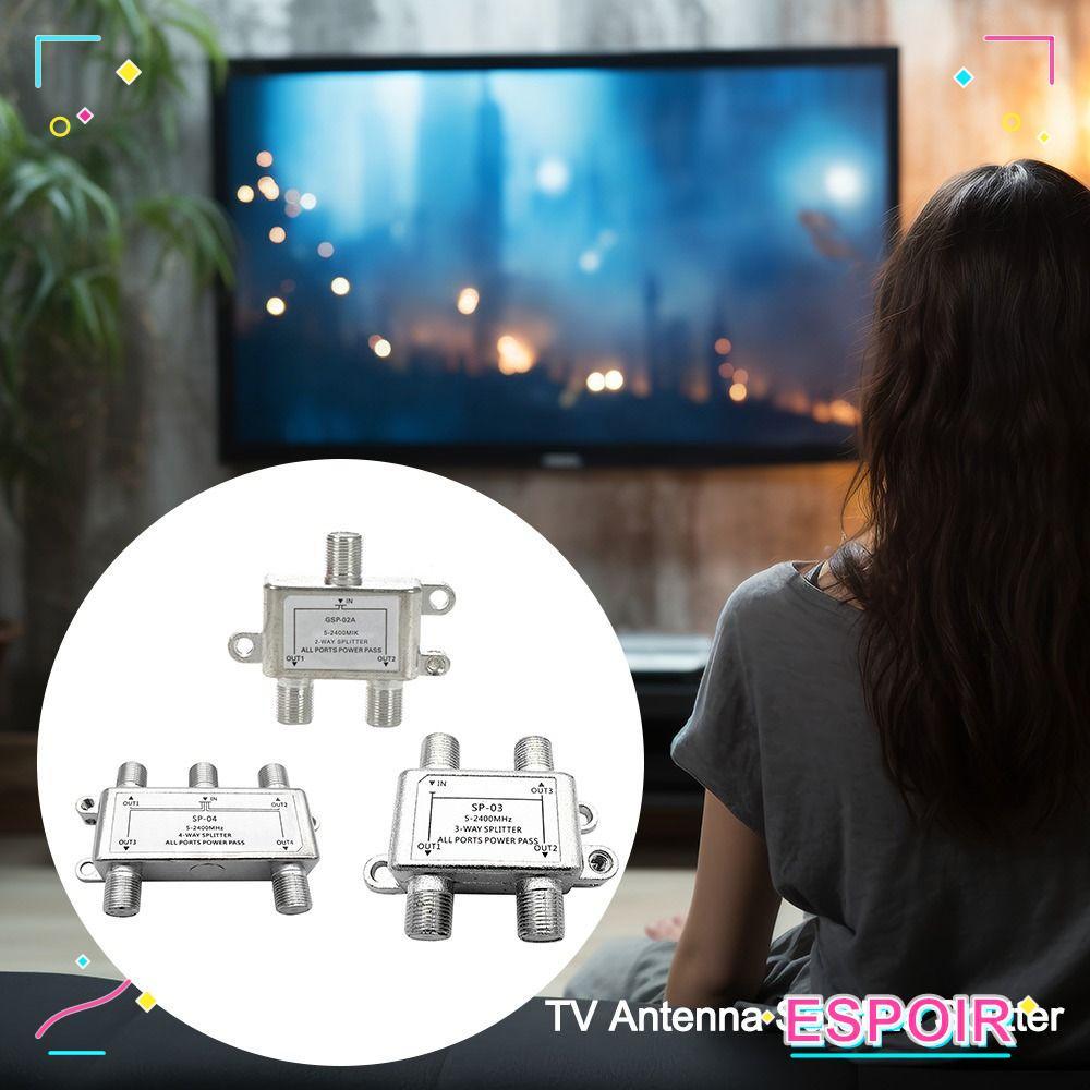 Divisor De Satélite De Antena De TV ESPOIR , De 5 A 2400 Mhz Cabo Coaxial , Distribuidor De Receptor De Sinal Conectando
