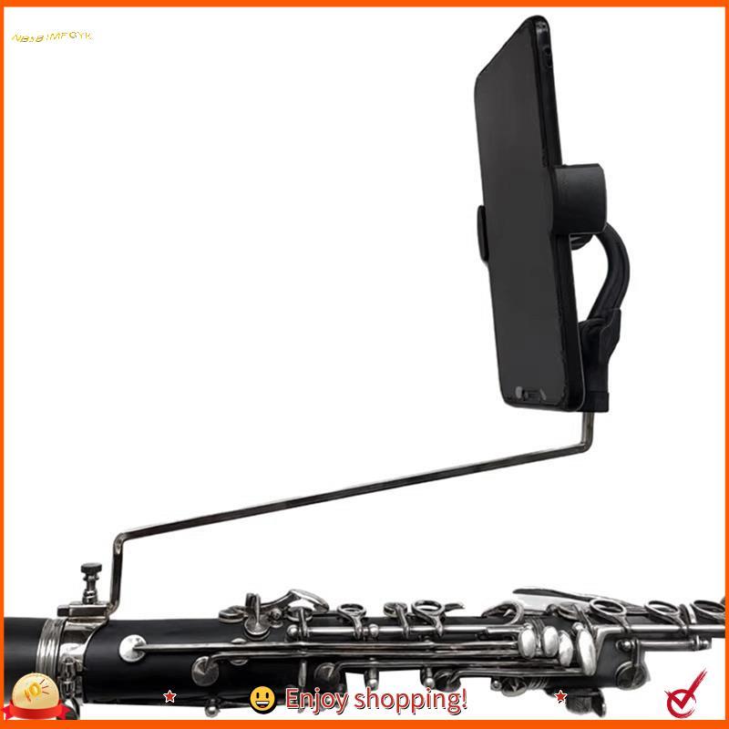 Heheshopchuanhai0 Suporte Portátil Para Telefone Clarinete Com Clipe De Música Trompete Alto Sax Móvel Braçadeira Peças