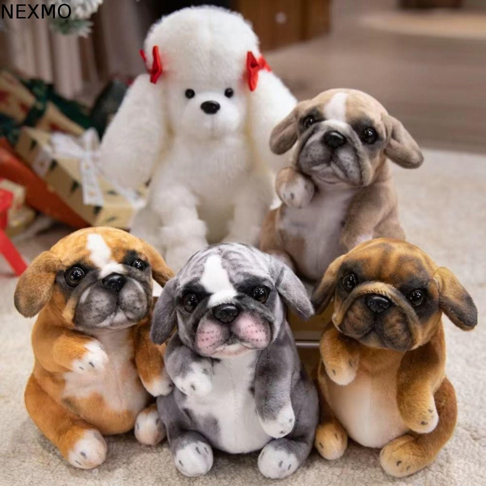 NEXMO Filhote De Cachorro Brinquedos De Pelúcia , Bichos Realista Poodle Pug , Boneca Fofa Lilelike