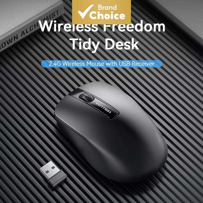 Mouse de Computador Ergonômico Vention ABS Preto 1200 Dpi Universal para Windows e MacOS