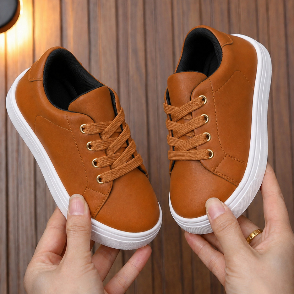 Detalhes do Tênis Infantil Masculino Casual Preto Branco Confortável Estiloso Leve e Antiderrapante Escolar