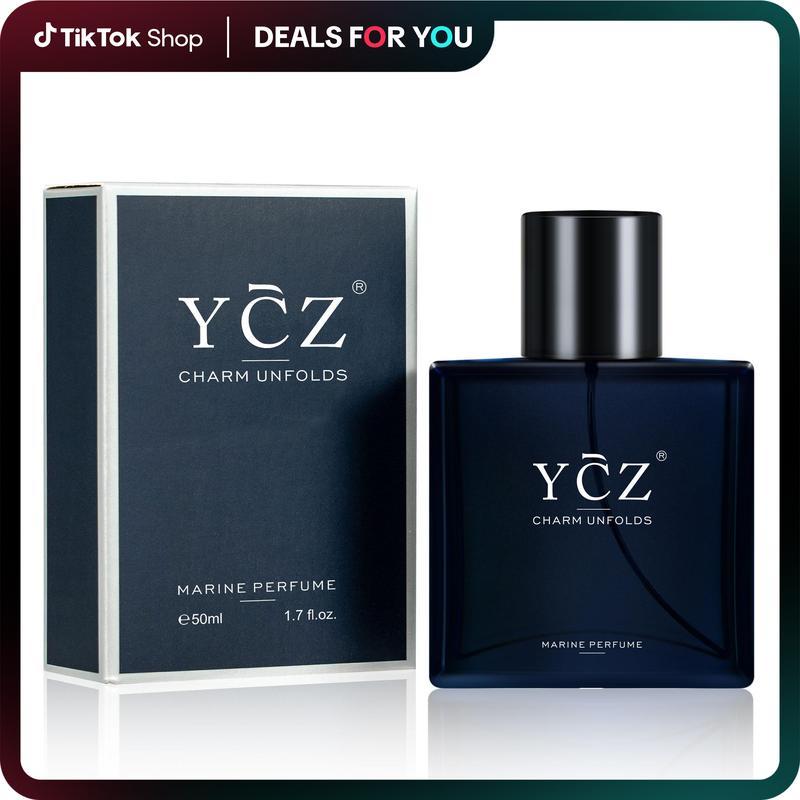 YCZ Midnight Marine Man Men's Perfume - Ocean Aroma 50ml Woody Amber Fragrance Eau de Parfum Long Lasting Cologne Gift -