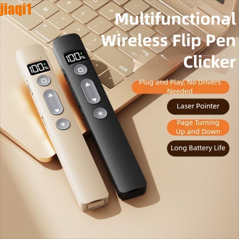 JIAQI1 Clicker De Ponteiro Laser , Caneta Flip Sem Fio Para Reunião De 2.4 Ghz , Apresentador Inteligente PPT De Control