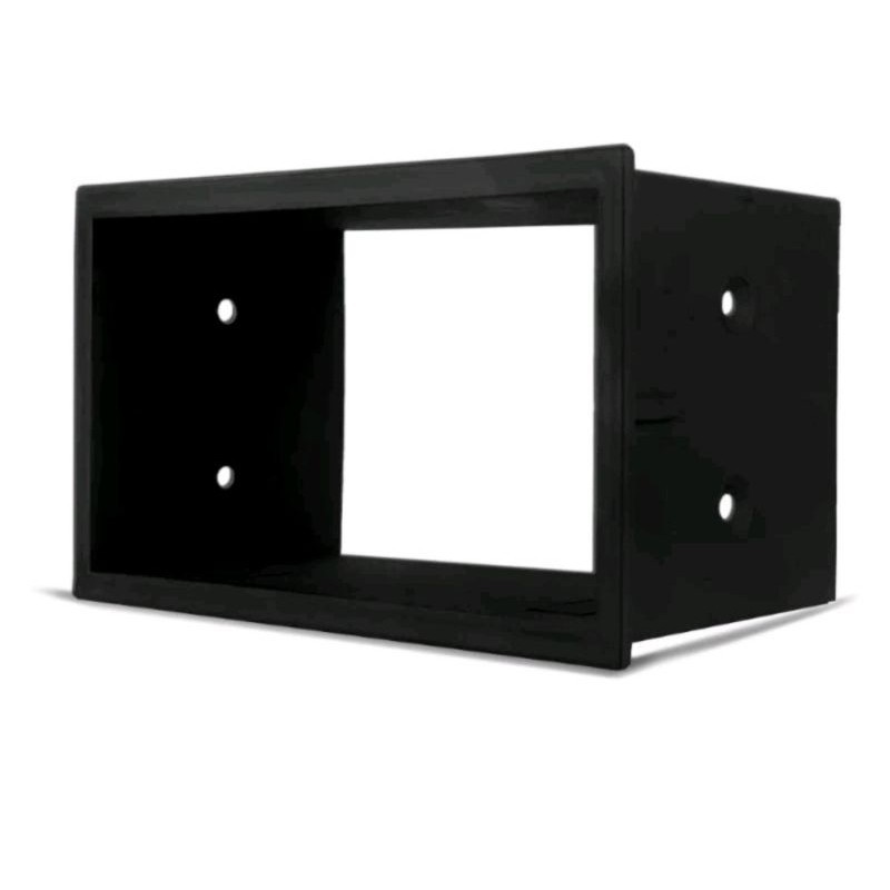 Moldura 2 Din de Painel Polo Fox SpaceFox Golf Ecosport Preto para DVD, Central Multimídia