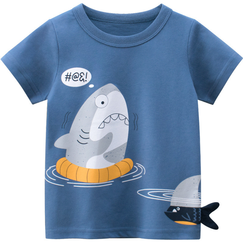 27 crianças puro algodão roupas infantis coreano meninos crianças camiseta de manga curta verão novo estilo bebê dos des
