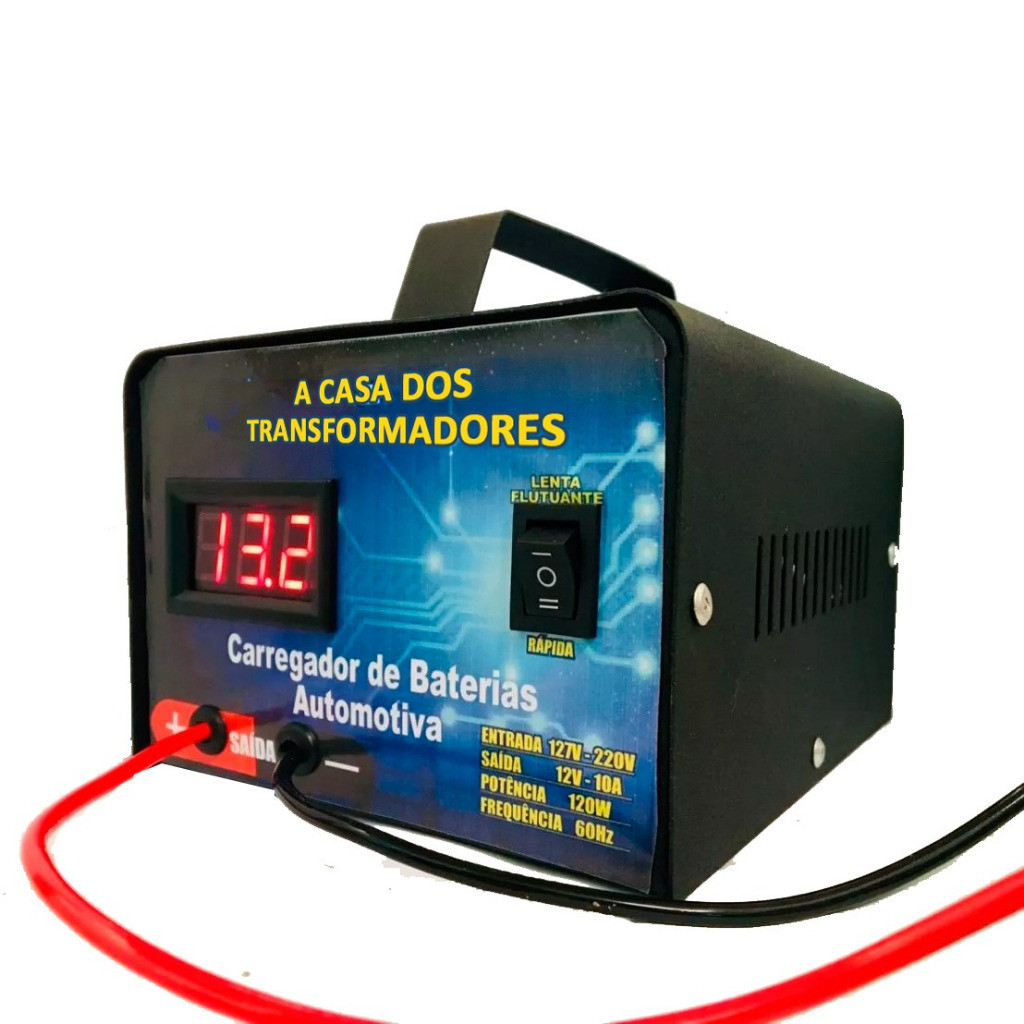 Carregador De Bateria VOLT. 12V 20ah Caminhão Truck carro Náutica, Moto Até 300 Amperes CBV 20AH Inteligente