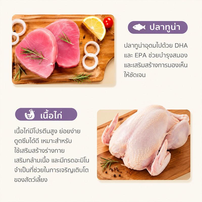 【Ketzuzu】[12/24/48 ซอง] อาหารเปียกแมว อาหารพร้อมทาน รสไก่ สำหรับลูกแมว กินง่าย - ภาพที่ 4