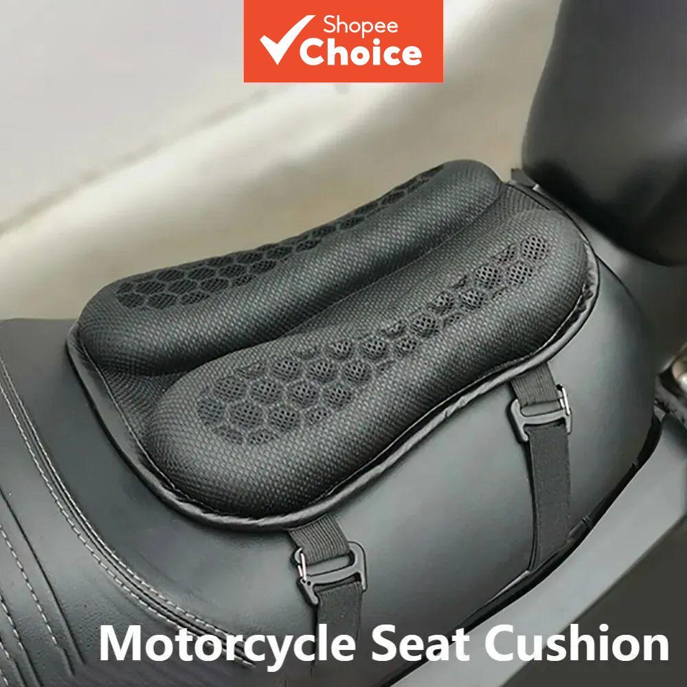 Almofada De Assento De Motocicleta Respirável 3d À Prova De Choque Almofadas De Sela Traseira Gel De Memória De Recupera