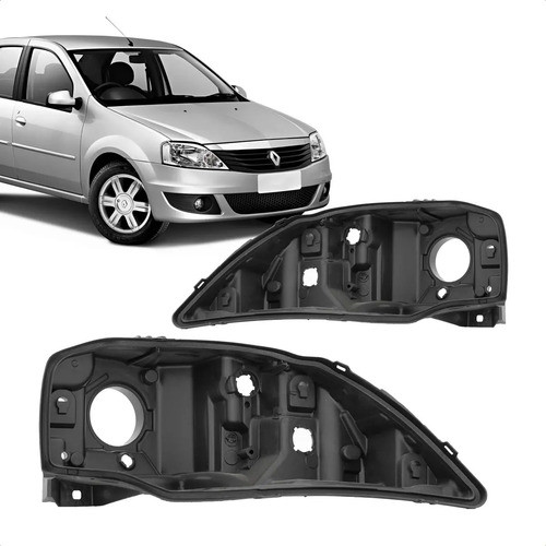 Par Carcaça Farol Logan 2011 2012 2013 Reparo Farolete