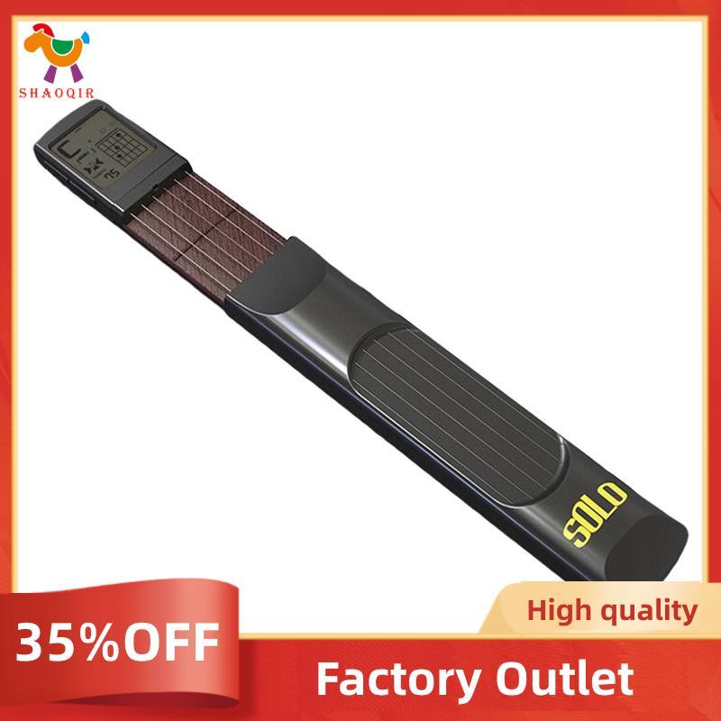 Guitarra De Bolso Para Mão Esquerda Portátil Mini Viagem 6 Cordas Acorde Trainer Dedo Exercício Ferramenta Prática