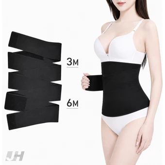 Cinta Modeladora 3/5/6 Metros Faixa Abdominal Pós Parto Alta Compressão Redutora de Medidas Cintura JH