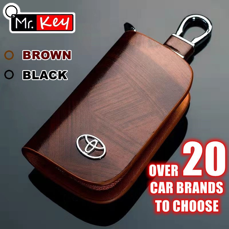 OLHS Solid Mr.Key Capa Protetora Universal para Chave de Carro, Estojo de Couro Masculino para Chave de Carro
